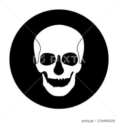Human skull icon 119400820