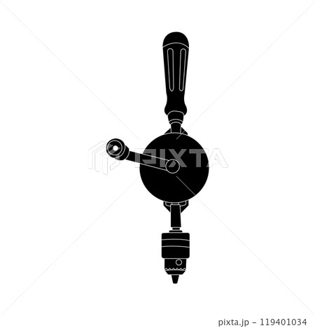 Wood drill icon 119401034