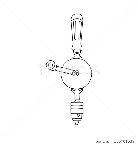 Wood drill icon 119401035