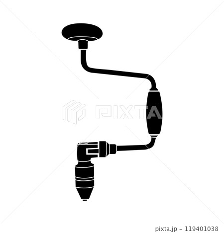 Wood drill icon 119401038