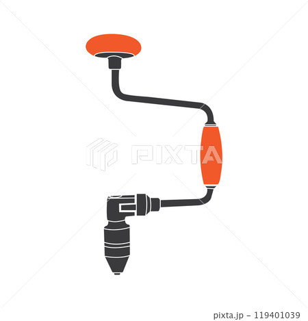 Wood drill icon 119401039
