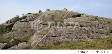 Lunar rock landscape in Rogaland, Norway. 119401100