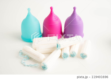 Sanitary hygiene set for women menstrual period cycle protection. Sanitary hygiene set for women menstrual period cycle protection. 119401696