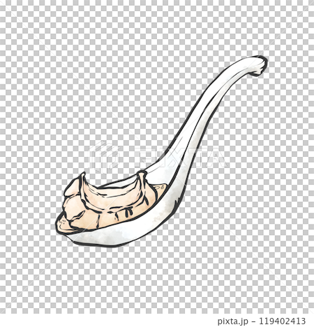 黃耆湯包手寫毛筆畫風格插畫 119402413