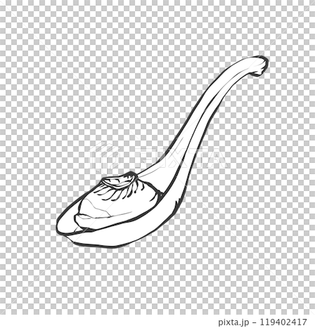 黃耆小籠包手寫毛筆畫風格插畫 119402417