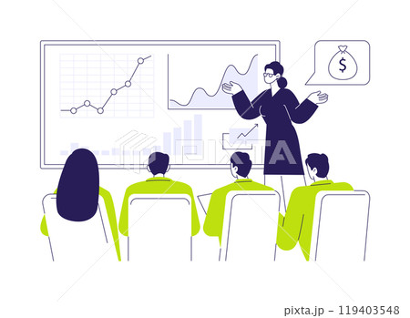 Company growth abstract concept vector illustration. 119403548