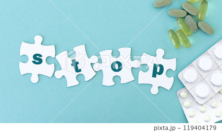 Puzzle pieces for lettering 119404179