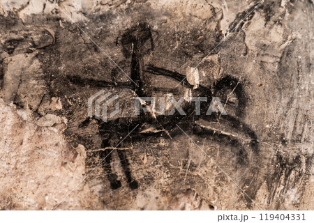 Cave coal paint in Cappadocia 119404331
