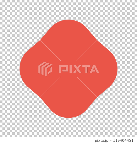 シンプルでかわいい赤い花のような形 - 背景や飾りなどのデザインパーツ素材 シンプルでかわいい赤い花のような形 - 背景や飾りなどのデザインパーツ素材 119404451