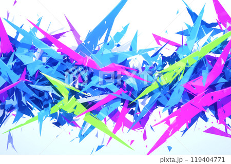 シャープなラインと鮮やかな色彩のダイナミックな背景 119404771