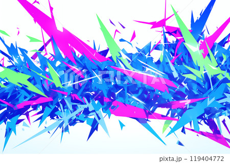 シャープなラインと鮮やかな色彩のダイナミックな背景 119404772