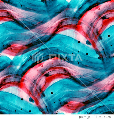 Watercolor Blue Abstract Texture Seamless Pattern 119405020