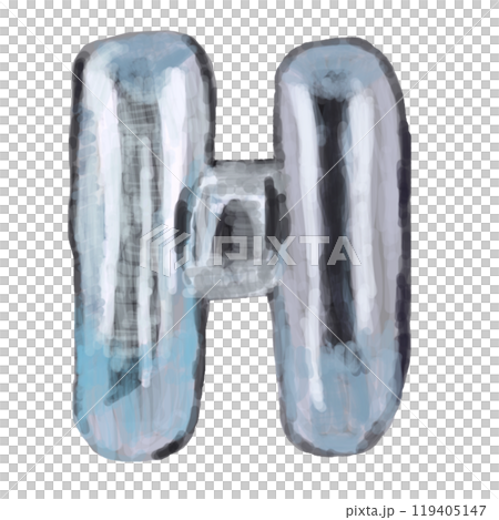 Metallic letter H 119405147