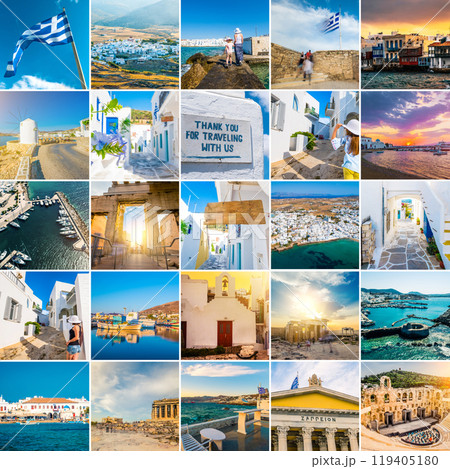 Collage of sights of Greece 119405180
