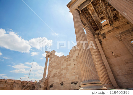Close up of The Acropolis in Athens, Greece 119405393
