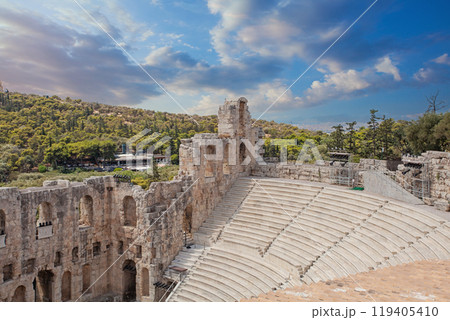 The Theatre of Dionysus on the Acropolis hill in Athens 119405410