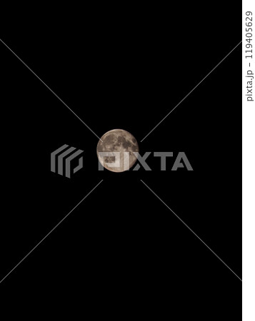 Full moon in the dark sky close-up Full moon in the dark sky close-up 119405629