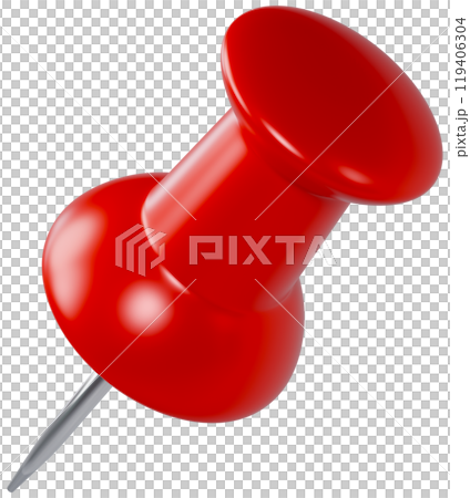 Red Pin 3D 119406304
