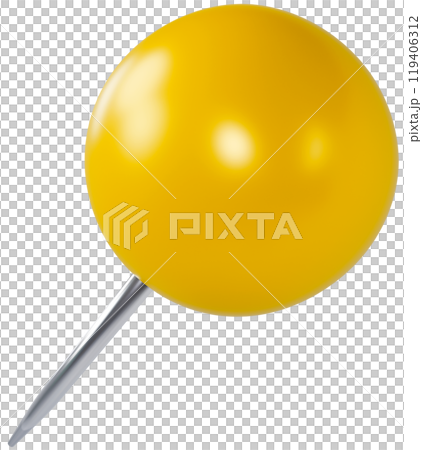 Yellow Pin 3D 119406312