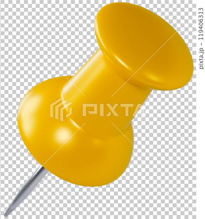 Yellow Pin 3D Yellow Pin 3D 119406313