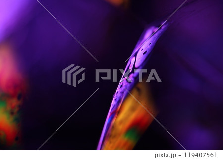 Red and purple liquid sphere, fluid sphere, plasma, fluid movement, dark background  119407561