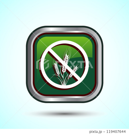 Gluten Free Icon Design Illustration, Non Gluten Food Sign For Apps And Websites, Button Design Gluten Free Icon Design Illustration, Non Gluten Food Sign For Apps And Websites, Button Design 119407644