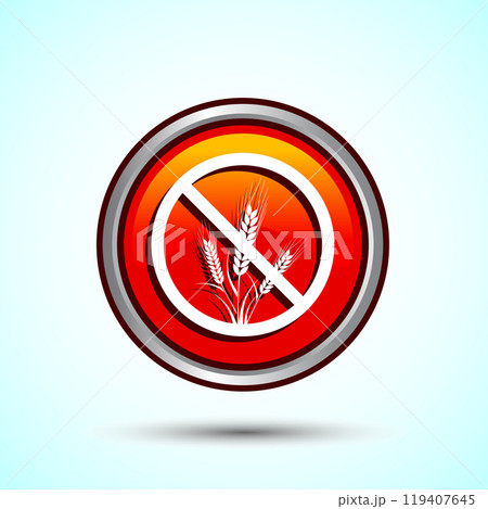 Gluten Free Icon Design Illustration, Non Gluten Food Sign For Apps And Websites, Button Design Gluten Free Icon Design Illustration, Non Gluten Food Sign For Apps And Websites, Button Design 119407645