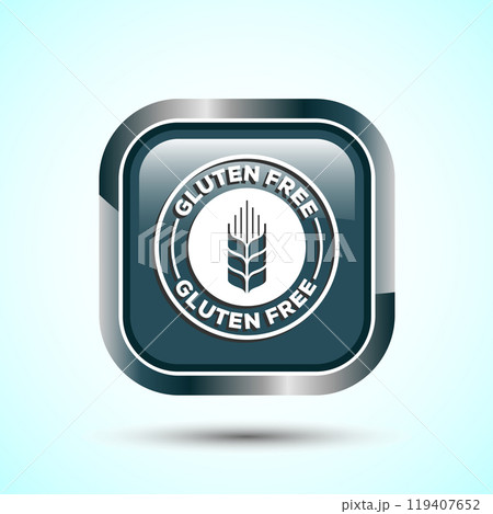Gluten Free Icon Design Illustration, Non Gluten Food Sign For Apps And Websites, Button Design Gluten Free Icon Design Illustration, Non Gluten Food Sign For Apps And Websites, Button Design 119407652