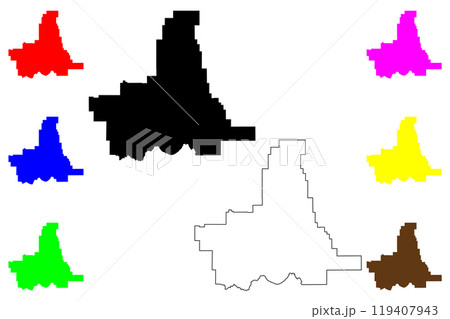 Union County, Oregon State (U.S. county, United States of America, USA, U.S., US) map vector illustration, scribble sketch Union map 119407943