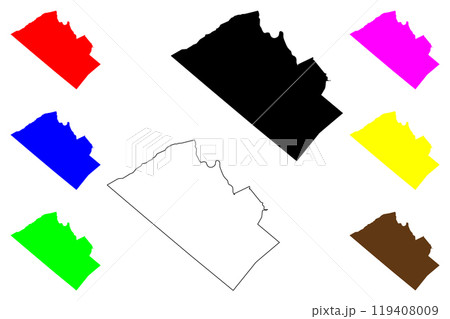 Lehigh County, Commonwealth of Pennsylvania (U.S. county, United States of America, USA, U.S., US) map vector illustration, scribble sketch Lehigh map 119408009