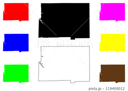 McKean County, Commonwealth of Pennsylvania (U.S. county, United States of America, USA, U.S., US) map vector illustration, scribble sketch map 119408012