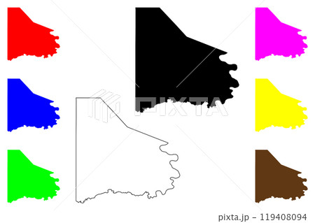 Washington County, Commonwealth of Pennsylvania (U.S. county, United States of America, USA, U.S., US) map vector illustration, scribble sketch Washington map 119408094