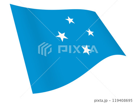 Micronesia waving flag graphic with clipping path 119408695