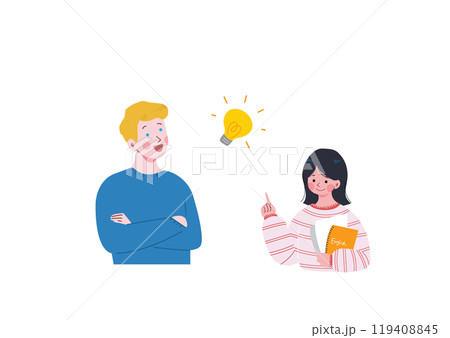 会話する留学生のイラスト 119408845