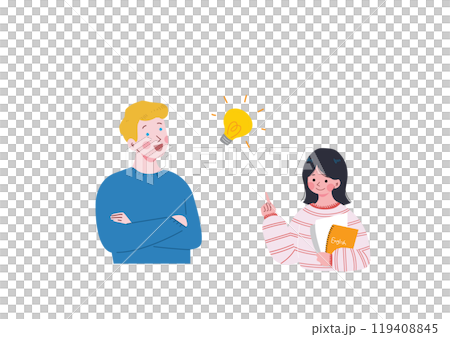 会話する留学生のイラスト 119408845
