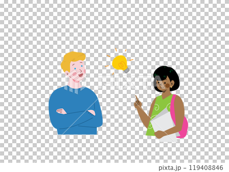 國際學生交談的插圖 119408846