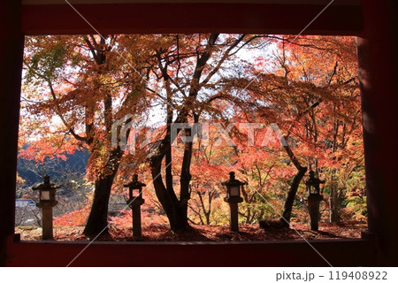 奈良の桜と紅葉の名所談山神社 奈良の桜と紅葉の名所談山神社 119408922