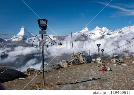 ロートホルンから　マッターホルンの絶景　、スイス、　ツェルマット 119409613