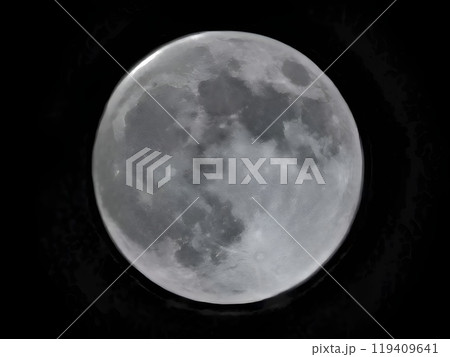 キレイなスーパームーン キレイなスーパームーン 119409641