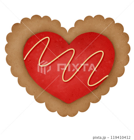 Cookie heart love 119410412