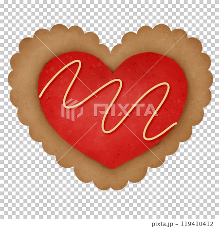 Cookie heart love 119410412