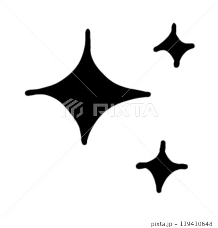 手描きの黒いキラキラ 119410648