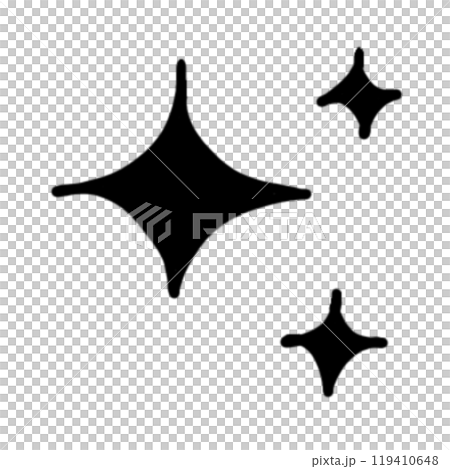 手描きの黒いキラキラ 119410648