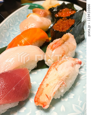 北海道・紋別　オホーツクの海の幸を使った握り鮨 119410866