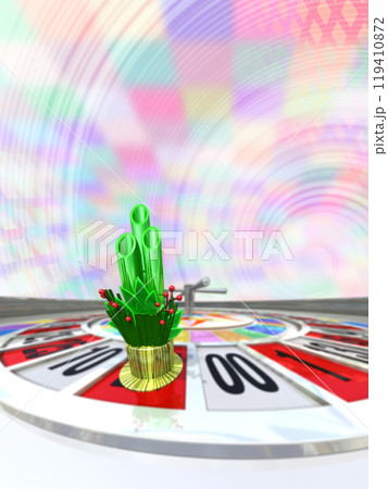 正月門松で占うルーレット 正月門松で占うルーレット 119410872