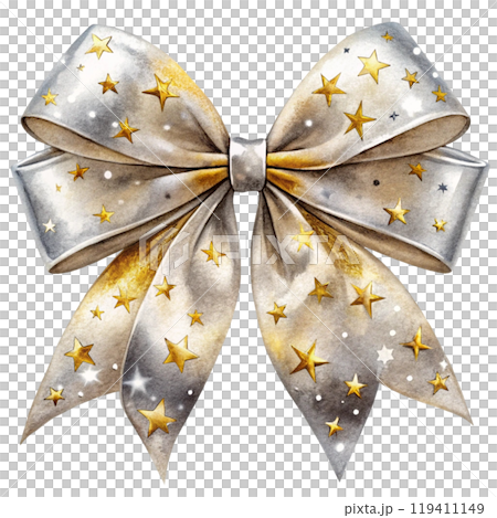 Christmas Day Elements Bow  Clipart Watercolor  119411149