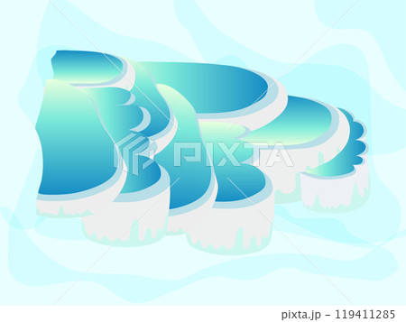 トルコの観光地、石灰華段丘パムッカレ 119411285