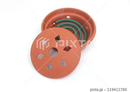 Mosquito and Flying Insect Repelling Coils Isolated on White Background 119411780