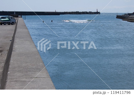 海と堤防 海と堤防 119411796