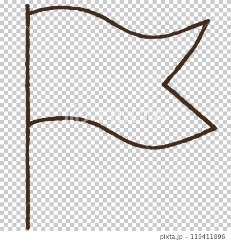 簡單的旗幟插圖 119411896